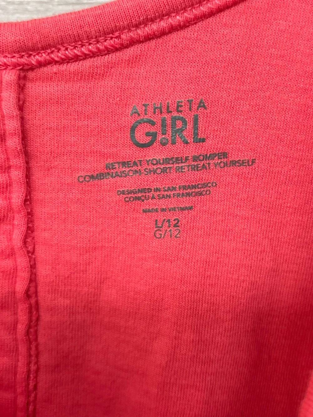 * | Athleta | GIRL romper. Size L (12).
